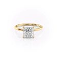 The Nelly Set With A 1 Carat Princess Moissanite For Sale