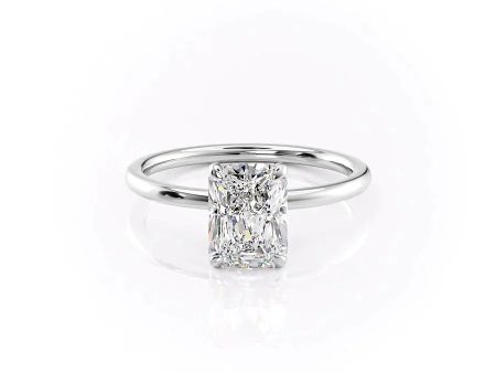 The Nelly Set With A 3 Carat Radiant Moissanite Hot on Sale