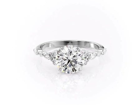 The Kristen Set With A 3.5 Carat Round Moissanite Cheap