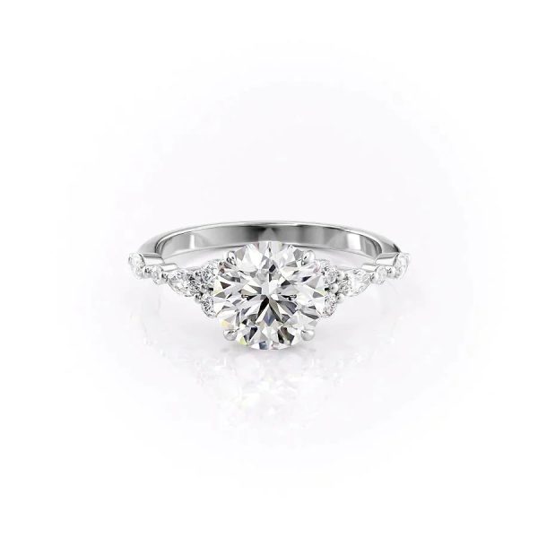 The Kristen Set With A 3.5 Carat Round Moissanite Cheap