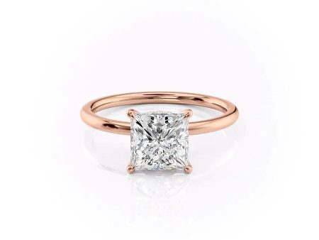 The Nelly Set With A 3.5 Carat Princess Moissanite Hot on Sale