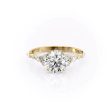 The Kristen Set With A 2 Carat Round Moissanite For Sale