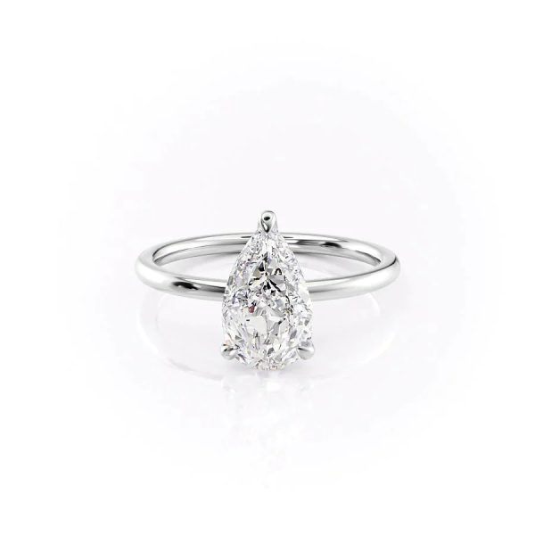 The Nelly Set With A 3.5 Carat Pear Moissanite For Discount