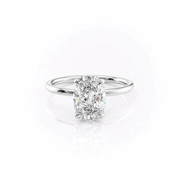 The Nelly Set With A 5 Carat Oval Moissanite For Cheap