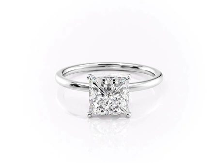 The Nelly Set With A 4 Carat Princess Moissanite For Cheap