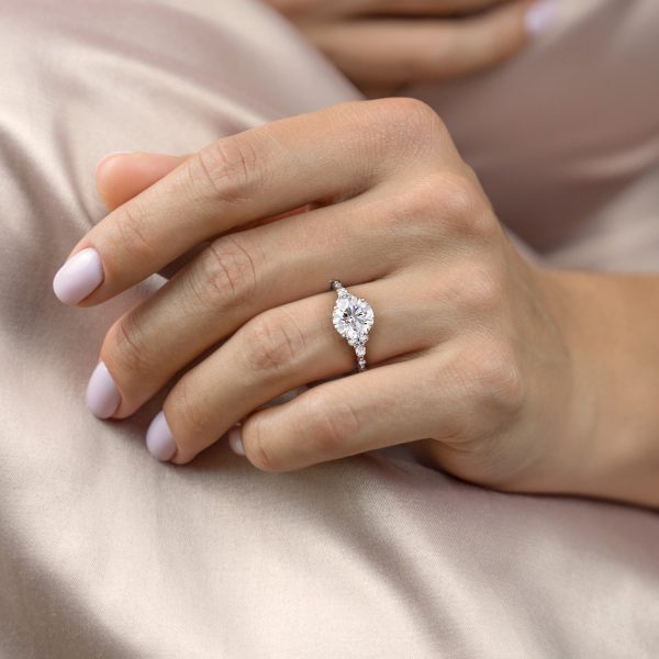 The Kristen Set With A 4.5 Carat Round Moissanite Discount