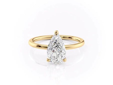 The Nelly Set With A 3 Carat Pear Moissanite For Discount