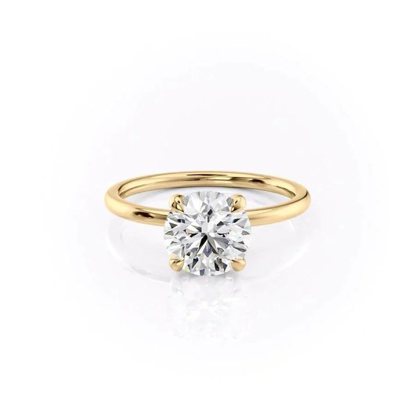 The Nelly Set With A 3.5 Carat Round Moissanite For Discount