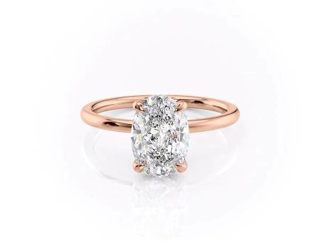 The Nelly Set With A 1.5 Carat Oval Moissanite on Sale