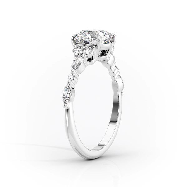 The Kristen Set With A 4.5 Carat Round Moissanite Discount