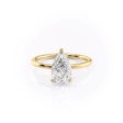 The Nelly Set With A 4 Carat Pear Moissanite Hot on Sale